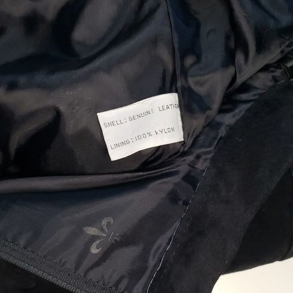 Vintage • black suede pencil skirt - Picture 4 of 7